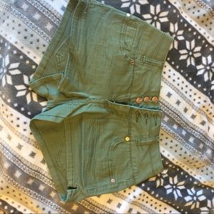 Olive green shorts